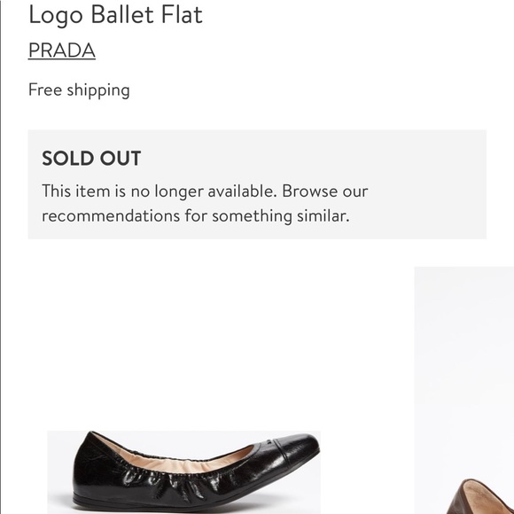 Prada Ballet Flats Size 8 - Picture 2 of 6